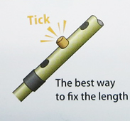 The ratchet button helps secure fixing of the length