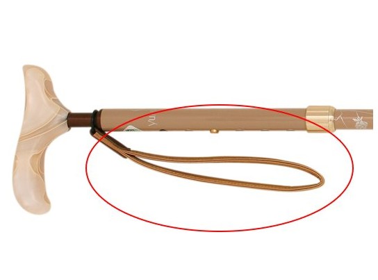 合成皮革製の杖用ストラップ